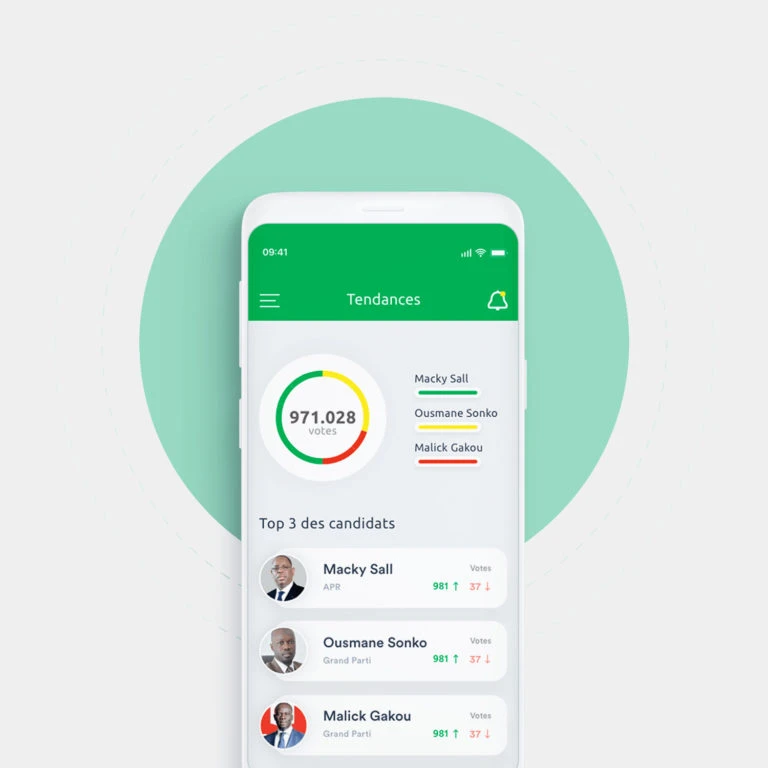 Design UI/UX App Présidentielles 2019